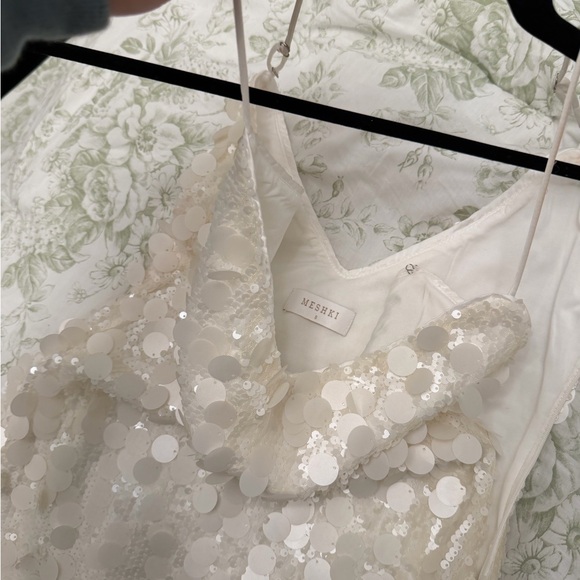 Meshki White Sequin Mini Dress - Picture 2 of 4
